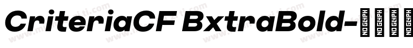 CriteriaCF BxtraBold字体转换